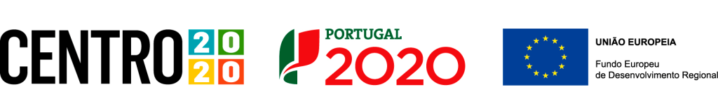 Logos dos apoios e financiamentos recebidos, incluindo Centro 2020, Portugal 2020, União Europeia