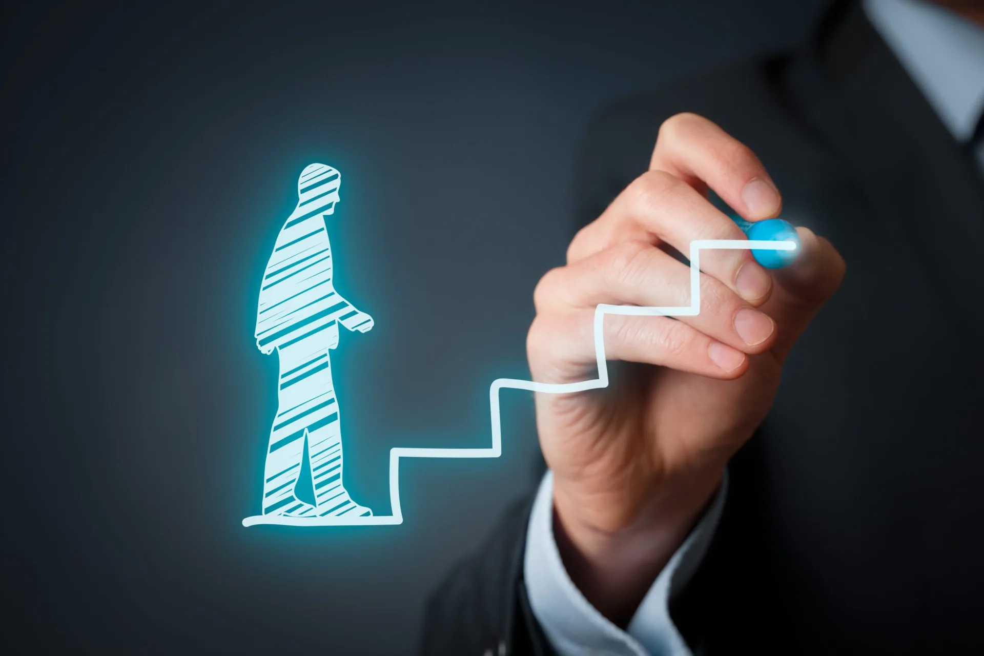 Imagem conceitual que representa o crescimento e a evolução da empresa.