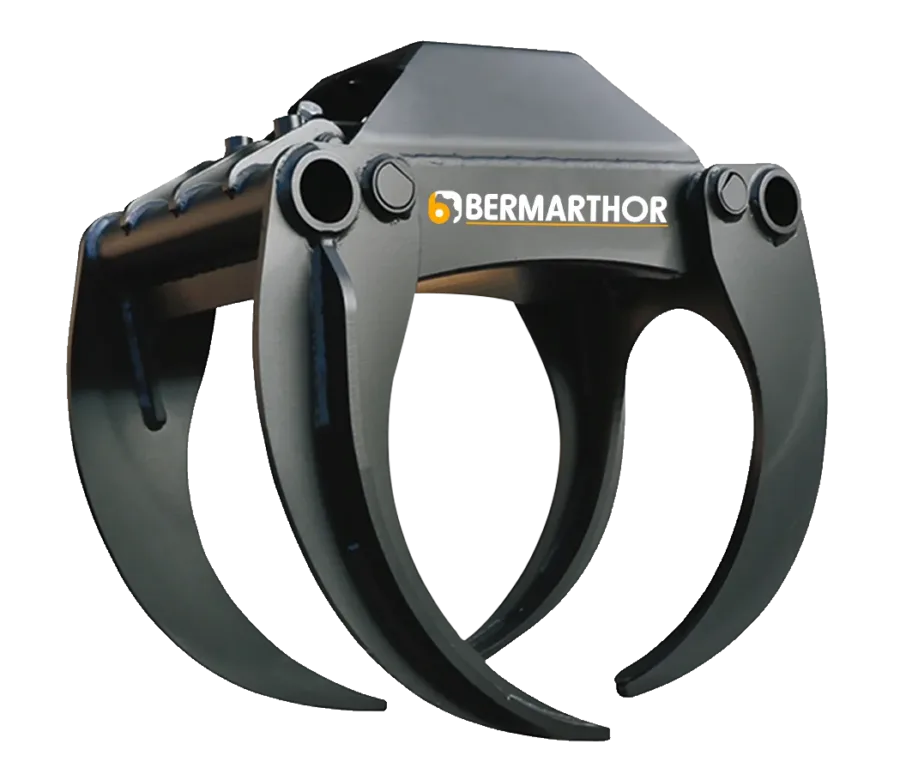 Pinça Florestal BGRM 1100 SP: Garfo Fechado com Abertura de 1210 mm, para Escavadoras de 2.5T a 3.5T