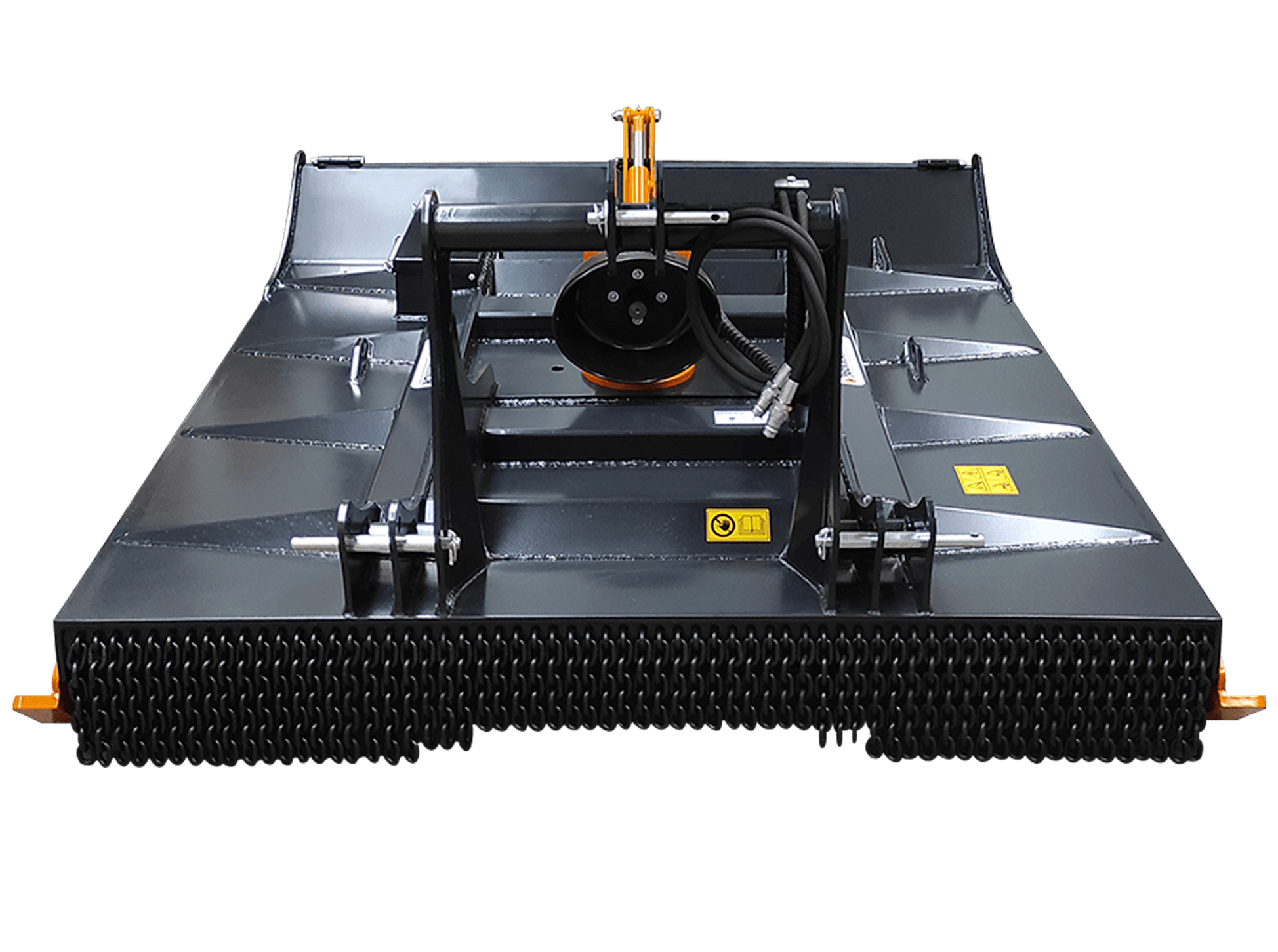 Vista traseira da Capinadeira RE-THOR F mostrando o engate e o chassis de alto reforço