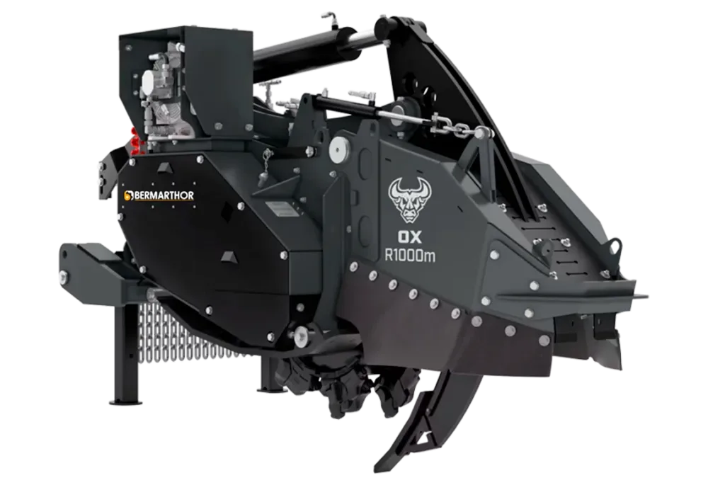 Triturador de cepos para trator com potência entre 185cv e 360cv