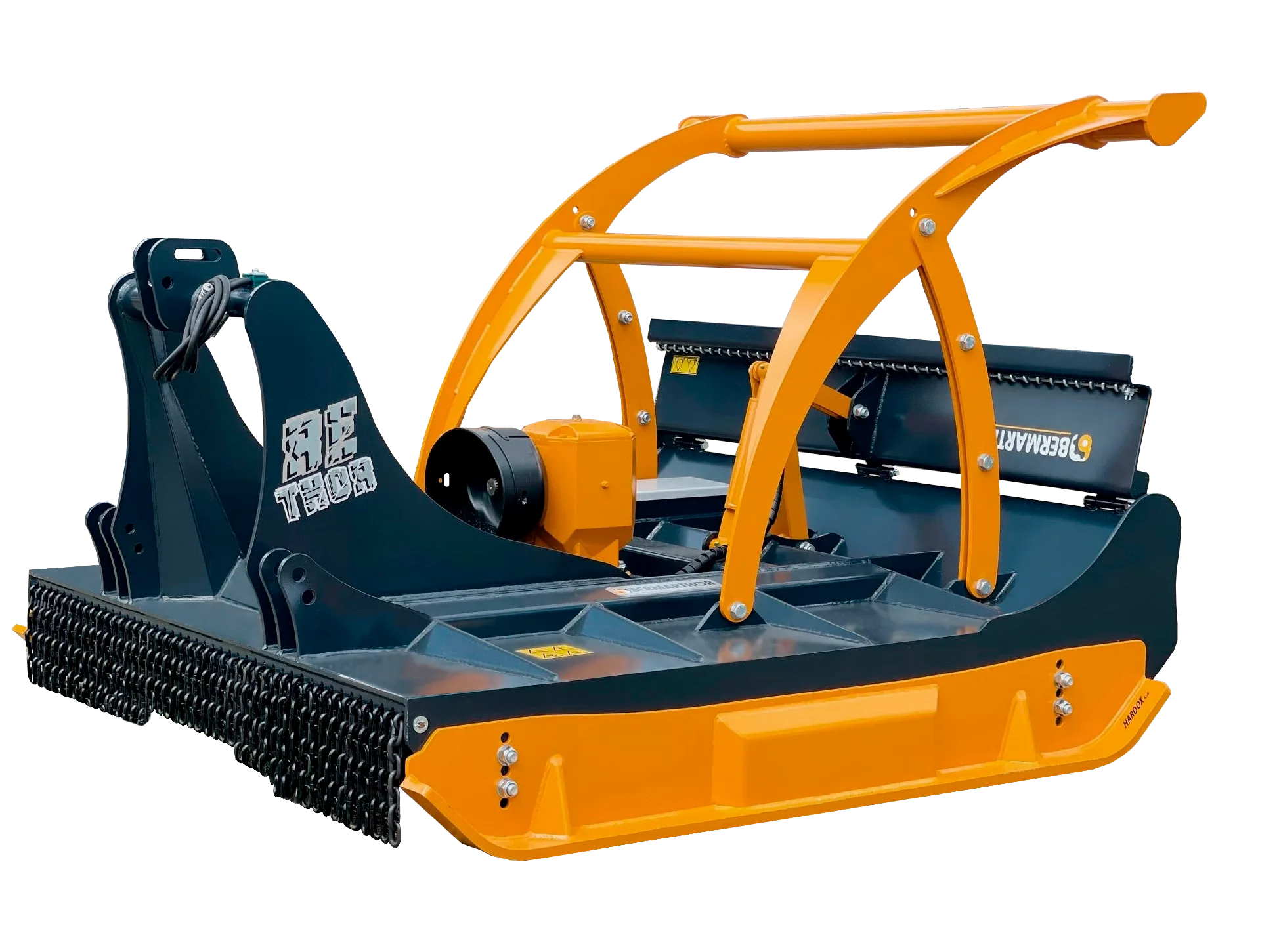 Capinadeira RE-THOR-1800F: Cabeçote Fixo, Cardan T80 Dupla Embraiagem, Correntes de Aço 10mm, Peso 1000 Kg, Potência 100cv a 130cv